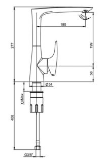 Смеситель для кухни Paini Verona VRCR572KM хром